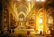 Pieter Neefs Interior of Antwerp Cathedral Spain oil painting artist